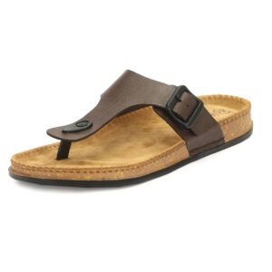 leatherful men's premium leather slipper | genuine leather upper | suede leather insole | pu sole | stylish flip flop for men | birkenstock